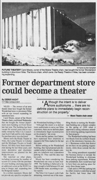 Wonderland Cinema - The Herald Palladium Fri Jan 12 2001